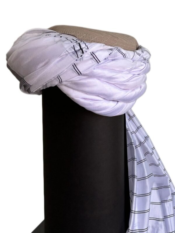 Premium Polyester Afghani Amama  5 Meter Full Size | 36 Pana Traditional Turban | Elegant Draped Finish