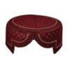 Maroon Sindhi Cap – Traditional Embroidered Topi | Free Size | Cultural Heritage Design