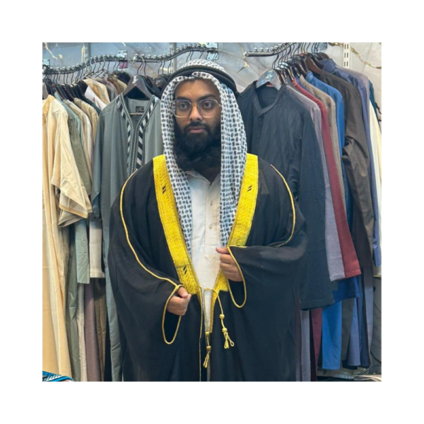 Premium Black & White Shemaq with Iqal – Traditional Arab Headscarf Set (58×58)