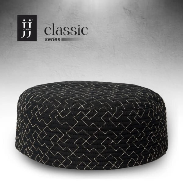 Lattice Stitch JJ Cap – black