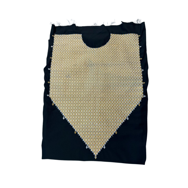 Original Afghani Suit – Black with Gold Heavy Embroidery (4.5 Meter Full Size)