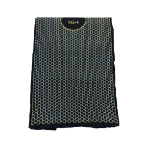 Original Afghani Suit – Navy & Gold Heavy Embroidered Front Panel (4.5 Meter Full Size)