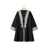 Black & Silver Embroidered Arabian Cloak – Kids Traditional Bisht