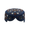 Navy Blue Sindhi Cap – Multicolor Embroidered Traditional Topi | Free Size