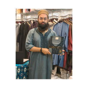 Al Khatib Moroccan Thobe – Ocean Teal Embroidered Jubba