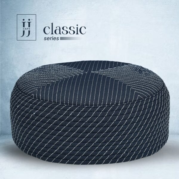 Floral Embroidered JJ Cap – Navy Blue