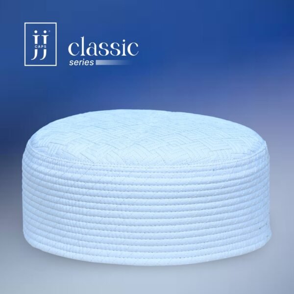 Angular Embroidered JJ Cap – Pure White