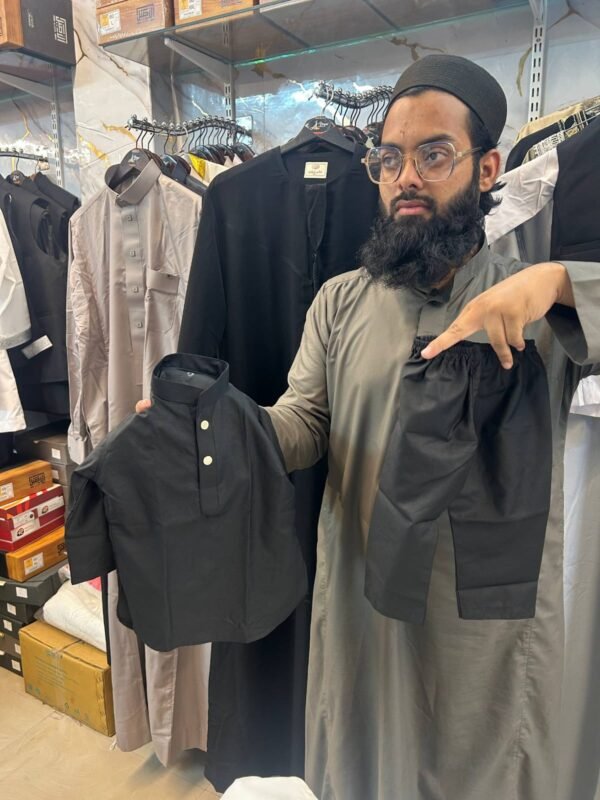 Kids Black Kurta Pajama Set – Newborn Zero Size (13 Inch) | Traditional Baby Ethnic Wear