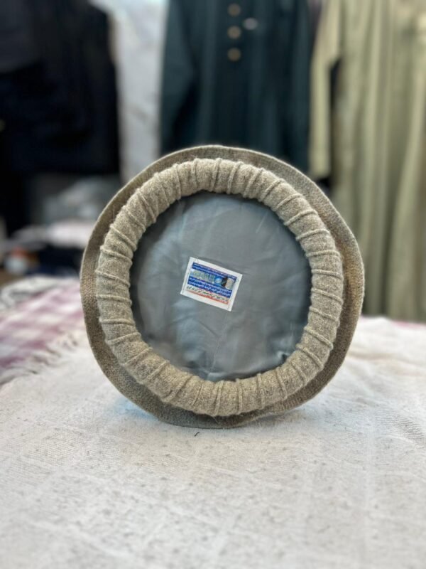 beige back Afghani Pakol Premium Traditional Cap