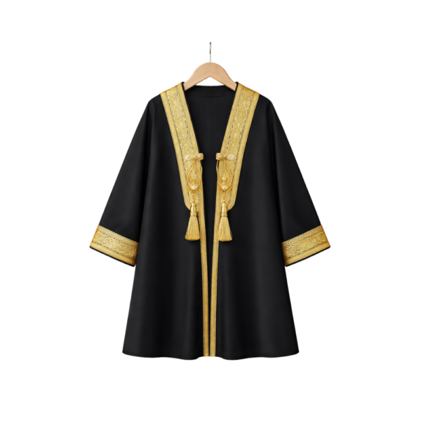 Black & Gold Embroidered Arabian Cloak-Kids Traditional Bisht
