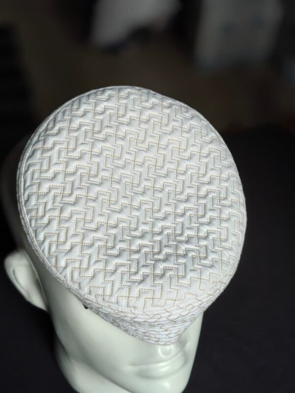 J. Caps White/Golden Work