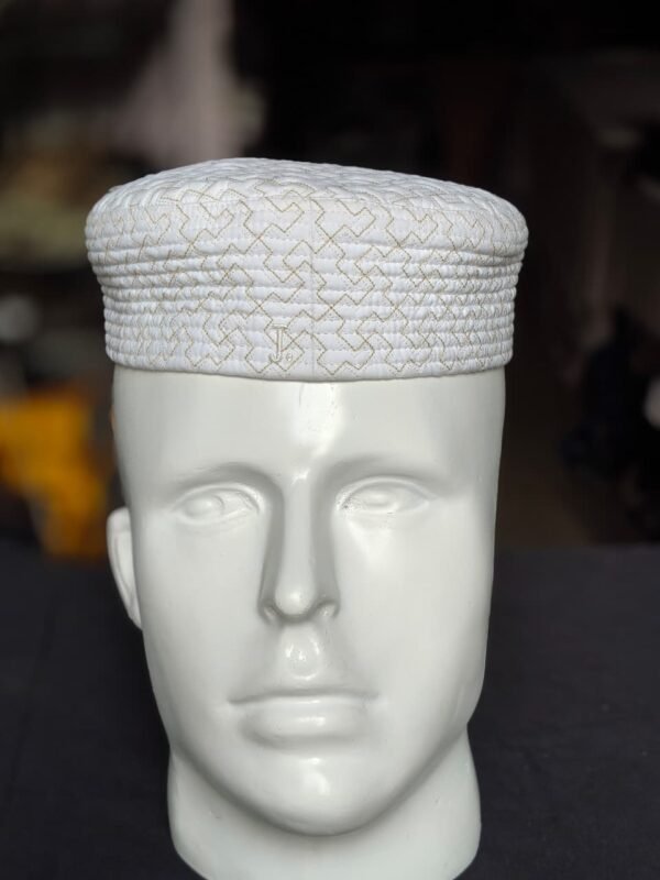 J. Caps White/Golden Work