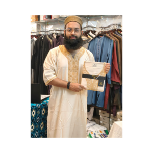 Al Khatib Moroccan Thobe – Ivory Gold Embroidered Jubba