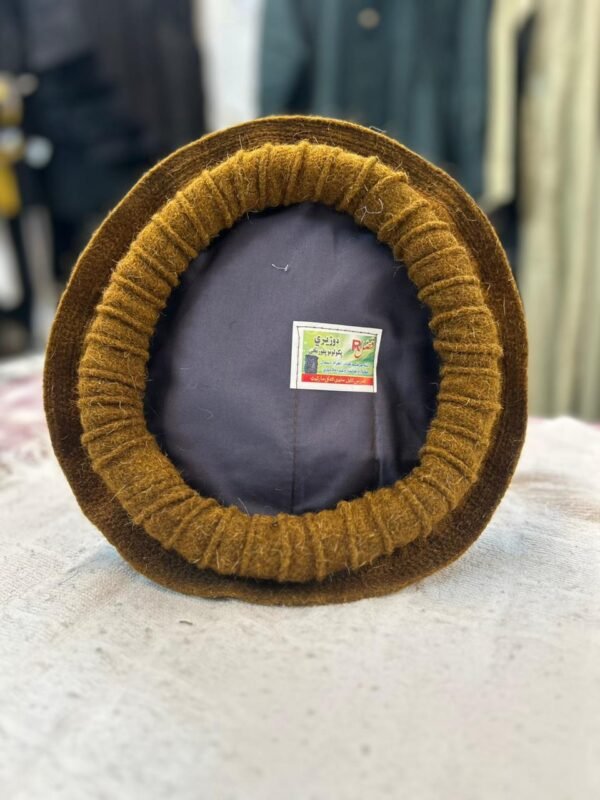 Wazeeri Pakol Afghani Pakol – Premium Traditional Cap (Gold)
