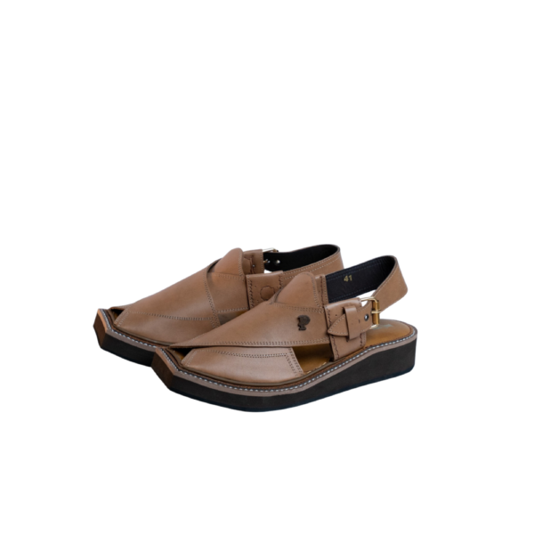 Men’s Premium Peshawari Sandal – Tan Genuine Leather Chappal