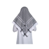 Premium Black & White Shemaq with Iqal – Traditional Arab Headscarf Set (58×58)