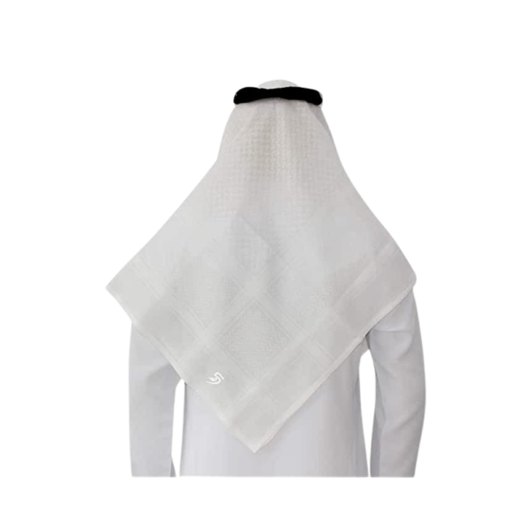 Premium White Shemaq 58×58 with Iqal – Traditional Arab Headscarf