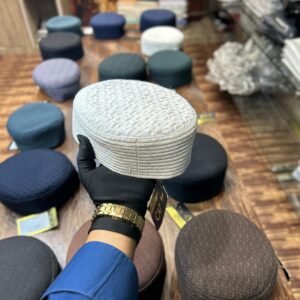 J. Caps White/Golden Work