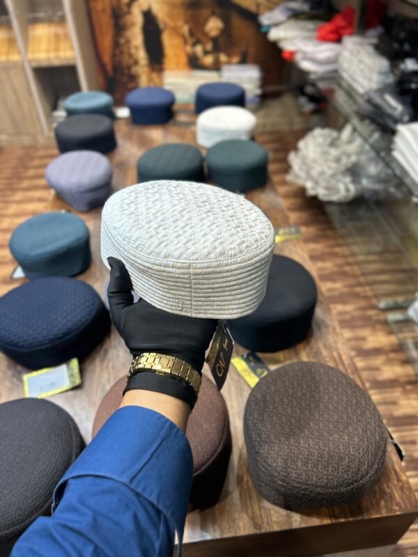 J. Caps White/Golden Work