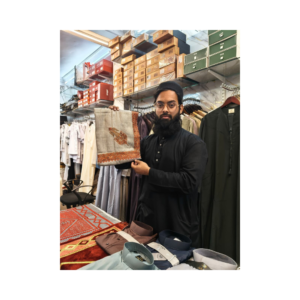 Yemeni Style Embroidered Shemaq – Desert Beige Kashmiri Pattern