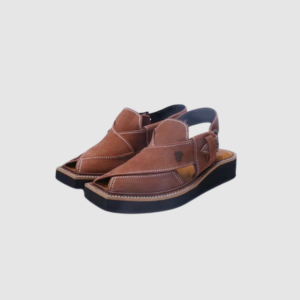 Original Peshawari Pakhtoon Chappal Tan Brown Suede
