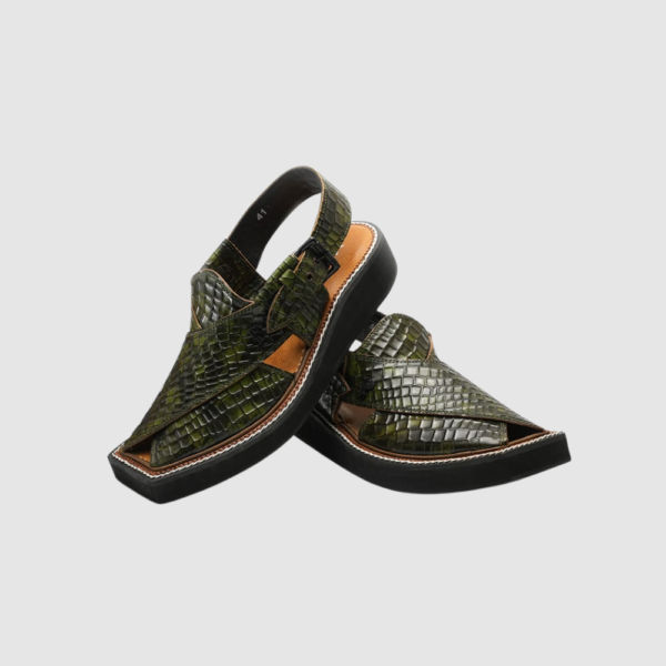 Original Peshawari Pakhtoon Chappal Olive Green