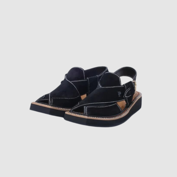 Riwayat Store Product Images raheb (9) Original Peshawari Pakhtoon Chappal Black Suede